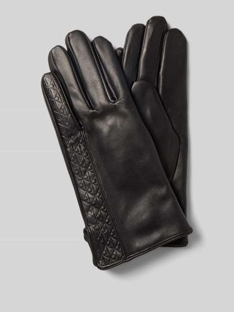 Calvin Klein Handschuhe in Leder-Optik mit Woll-Anteil Modell Paneled in Black, Gr&ouml;&szlig;e M/L