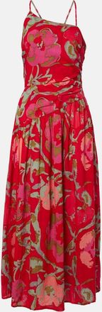 Velvet Cosima floral cotton midi dress