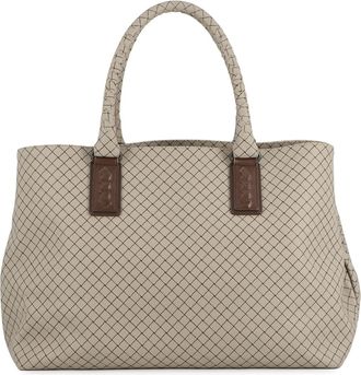 Bottega Veneta Grayish Pvc Leather Handbag Tote Bag (Pre-Owned)