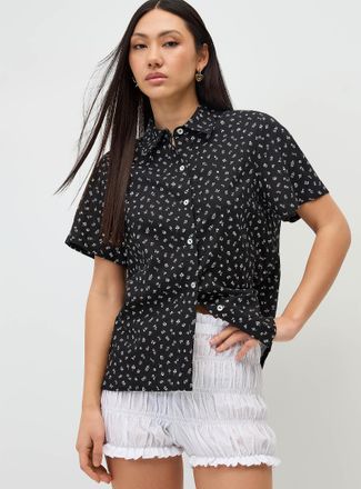 Twik Womens Patterned linen-blend shirt