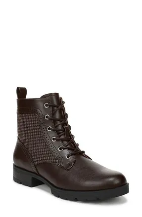 Life Stride Lena Combat Boot in Dark Chocolate at Nordstrom, Size 5.5