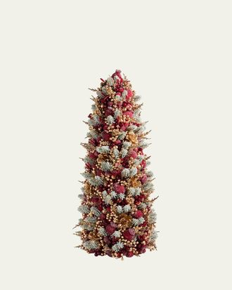 Salzburg Creations 24 Glittering Garnet Tree Christmas Decoration