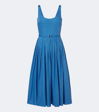 Emilia Wickstead Eglantine belted cotton poplin midi dress