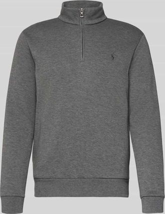 Polo Ralph Lauren Regular Fit Troyer aus Baumwoll-Mix in Mittelbraun Mel, Gr&ouml;&szlig;e XXL