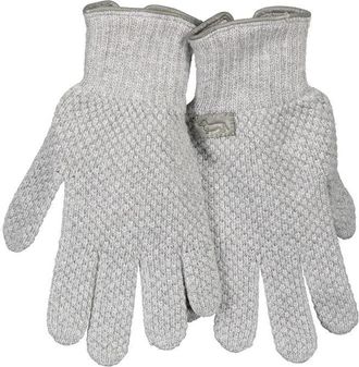 Harmont & Blaine Mens Knitted Winter Gloves - Light Grey Wool - Size X-Large
