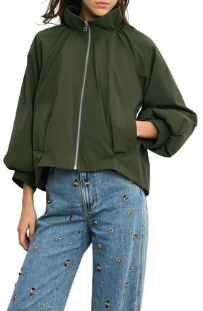 Veronica Beard Circe Faille Bubble Jacket in Army at Nordstrom, Size 16