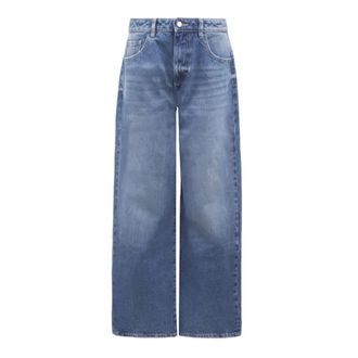 Icon Denim Los Angeles Wide Jeans, female, Blue, Size: W27 Blue Slim Flared Jeans