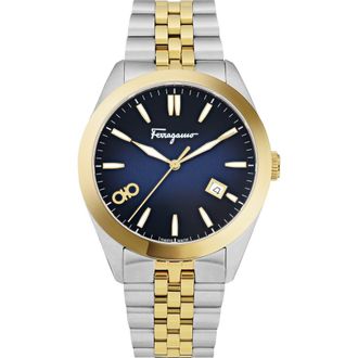 Ferragamo Classic Bracelet Watch, 42mm in Two Tone Gold/silver at Nordstrom Rack