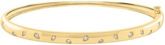 Effy 14K Yellow Gold Diamond Bangle Bracelet in 14K Gold at Nordstrom, Size 6.5