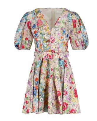 Zimmermann Floral Belted Mini Dress Size L