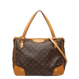 Louis Vuitton Brown Pvc Leather Shoulder Bag Tote Bag (Pre-Owned)