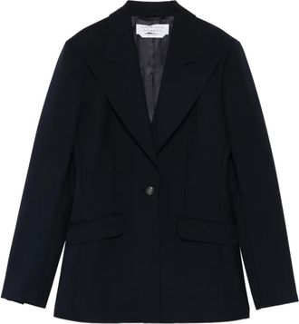 Gabriela Hearst single-breasted blazer - women - Wool/Cupro - 40 - Blue
