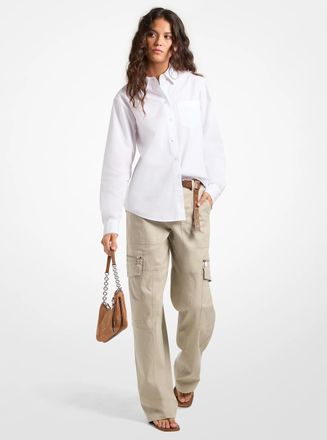 Michael Kors Cotton Poplin Boyfriend Shirt