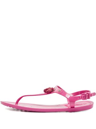 Tod's rubber embellished sandals - Pink