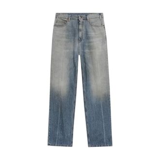 Maison Margiela Straight Jeans, male, Blue, Size: W33 Pants 5 Pockets