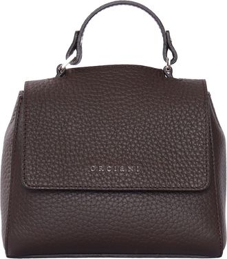 Orciani Mini Handheld Shoulder Bag In Pebbled Leather