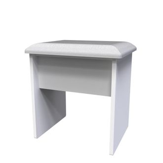 Welcome Furniture Paris Ready Assembled Dressing Table Stool - White Matt - Welcome Furniture | TJ Hughes