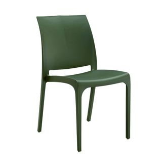 Dmora Sillas De Jard&iacute;n Miranda, Silla De Jardin, Asiento Exterior Multiusos, Banco De Jard&iacute;n, Made In Italy, 54x46 H80 Cm, Verde - Dmora