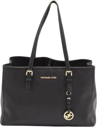 Michael Kors Pre-owned Tote Bags, female, Black, Size: ONE SIZE Pre-owned Jet Set Travel Tote