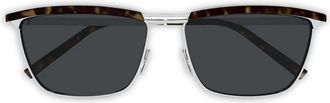 Saint Laurent 795 Joe zonnebril met vierkant montuur - Zilver