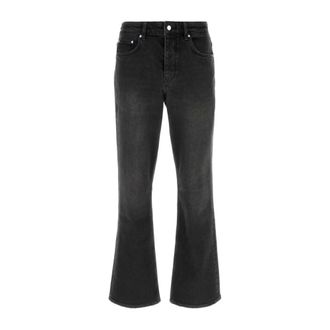 Represent Flared Jeans, male, Black, Size: W36 Kick Flare Denim