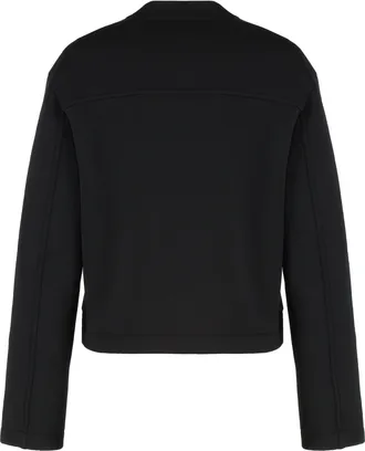 Moncler Womens Sweatshirt Techno Fabric Black Viscose Sweatshirts Sweater