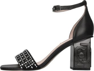 Liu Jo Irene 07 Shiny Nappanero - Dames - Sandalen met hakken - Zwart - 38 EU - Leer - Schoenen