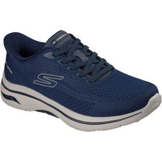 Skechers GO WALK Arch Fit 2.0 Percy Textile Mens Navy/Grey Standard Trainers - Size UK 12