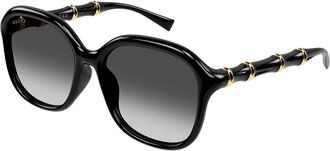 Gucci GG2061SA Asian Fit 001 Womens Sunglasses Black Size 55 - Free RX Lenses - Free RX Lenses