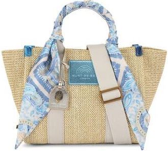 Kurt Geiger Small Southbank Woven Shopper in Open Beige at Nordstrom Rack