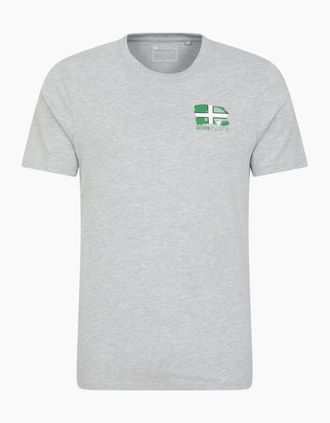 Mountain Warehouse Mens Mountain Warehouse Mens Devon Flag Short-Sleeved T-Shirt - Grey - Size: 38