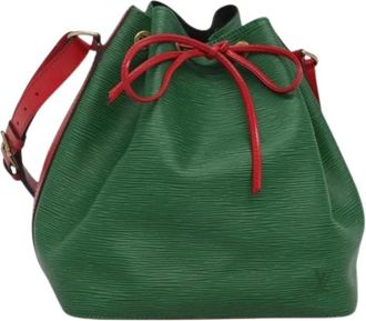 Louis Vuitton Pre-owned Bucket Bags, female, Green, Size: ONE SIZE Pre-owned Bicolor petit noe Handbag