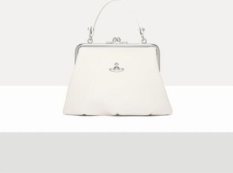 Vivienne Westwood Granny Frame Purse Saffiano Leather Plain White / Red / Blue One Size Women