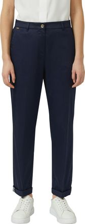 s.Oliver Black Label Anzughose S.OLIVER BLACK LABEL, Damen, Gr. 34, N-Gr, navy, Web, Obermaterial: 97% Baumwolle, 3% Elasthan, unifarben, slim fit kn&ouml;chelfrei, Hosen Anzug