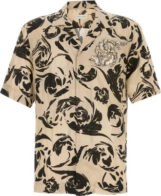 Dries Van Noten Printed Viscose Carltone Shirt