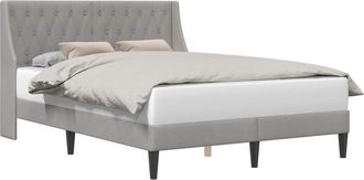 vidaXL Estructura De Cama Gris Claro 120 X 200 Cm Terciopelo Vidaxl