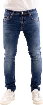 Don the Fuller Milano 5019 Slim-fit Jeans - Heren - Slim Fit Jeans - Blauw - W38 - Katoen - Jeans