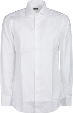 Barba Stijlvolle lange mouw overhemd - Heren - Zakelijke Overhemden - Wit - 3XL - Overhemden