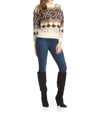 Papillon Nordic Knit Sweater In Multi