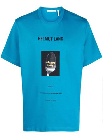 Helmut Lang T-shirt con stampa fotografica - Blu