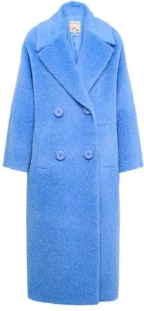 Maison Common Long Alpaca Coat in Blue at Nordstrom, Size Medium