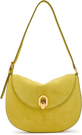Savette Tondo Small Suede Shoulder bag - Yellow - One Size