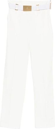 Elisabetta Franchi Geknipte broek - Dames - Vrijetijds broeken - Wit - S - Broeken