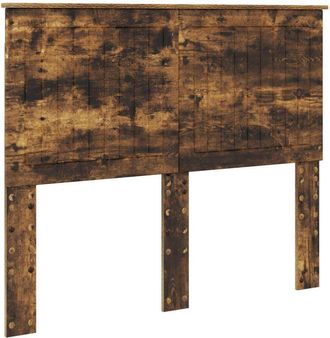 vidaXL Cabecero Con Cabecera Roble Ahumado 135 Cm Madera Contrachapada Vidaxl