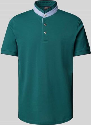 Christian Berg Regular Fit Poloshirt mit Stehkragen in Metallic Gruen, Gr&ouml;&szlig;e XXL