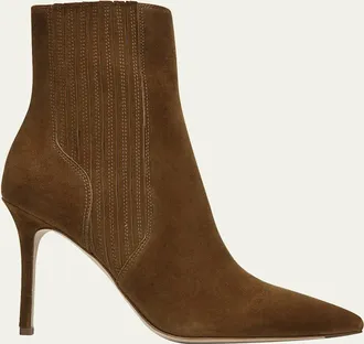 Veronica Beard 95mm Lisa Suede Stiletto Ankle Booties