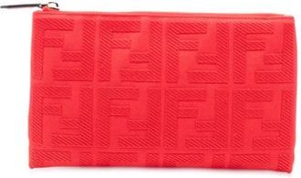 Fendi Pre-owned Clutches, female, Red, Size: ONE SIZE Pre-owned Canvas Clutch