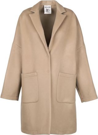 Semicouture Enkelrij broeken - Dames - Mantel - Beige - XS - Jassen