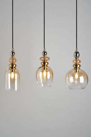 BHS Seline Champagne Diner Pendant Ceiling Light in Gold