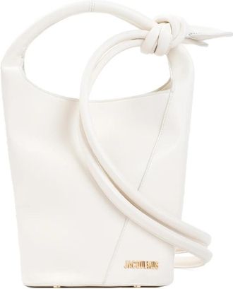 Jacquemus Le Petit Tourni Bag - Dames - Schoudertassen - Wit - ONE Size - Katoen - Tassen